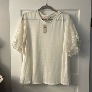 Anthropologie Eri +Ali creamy off-white top